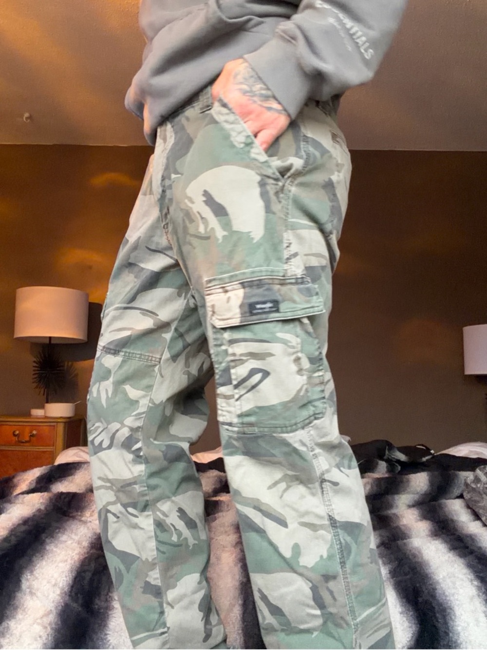 Vtg Camo Cargo Pants 32x32 Relaxed Fit